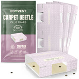 Carpet Beetle Glue Traps – 20 Pack | Sticky Indoor Pest Control Trap for Carpet Beetles