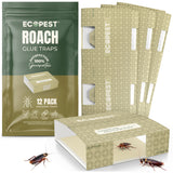 Roach Glue Traps – 12 Pack | Sticky Indoor Pest Control Trap for Cockroaches