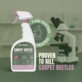 Carpet Beetle Spray – Natural, Plant-Based Killer for Carpet Beetles, Eggs & Nymphs | Fabric & Furniture-Safe Home Treatment for Indoor Use